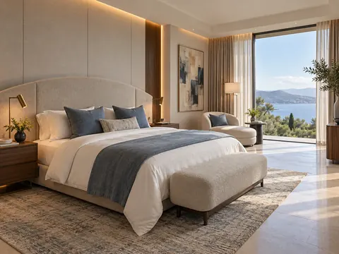 Suite de ejemplo con cama amplia y decoración contemporánea