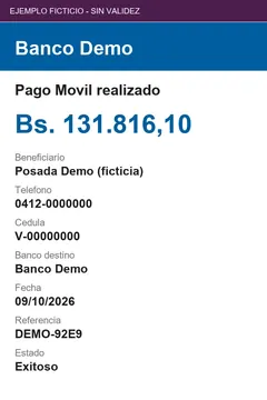 Comprobante de pago de ejemplo